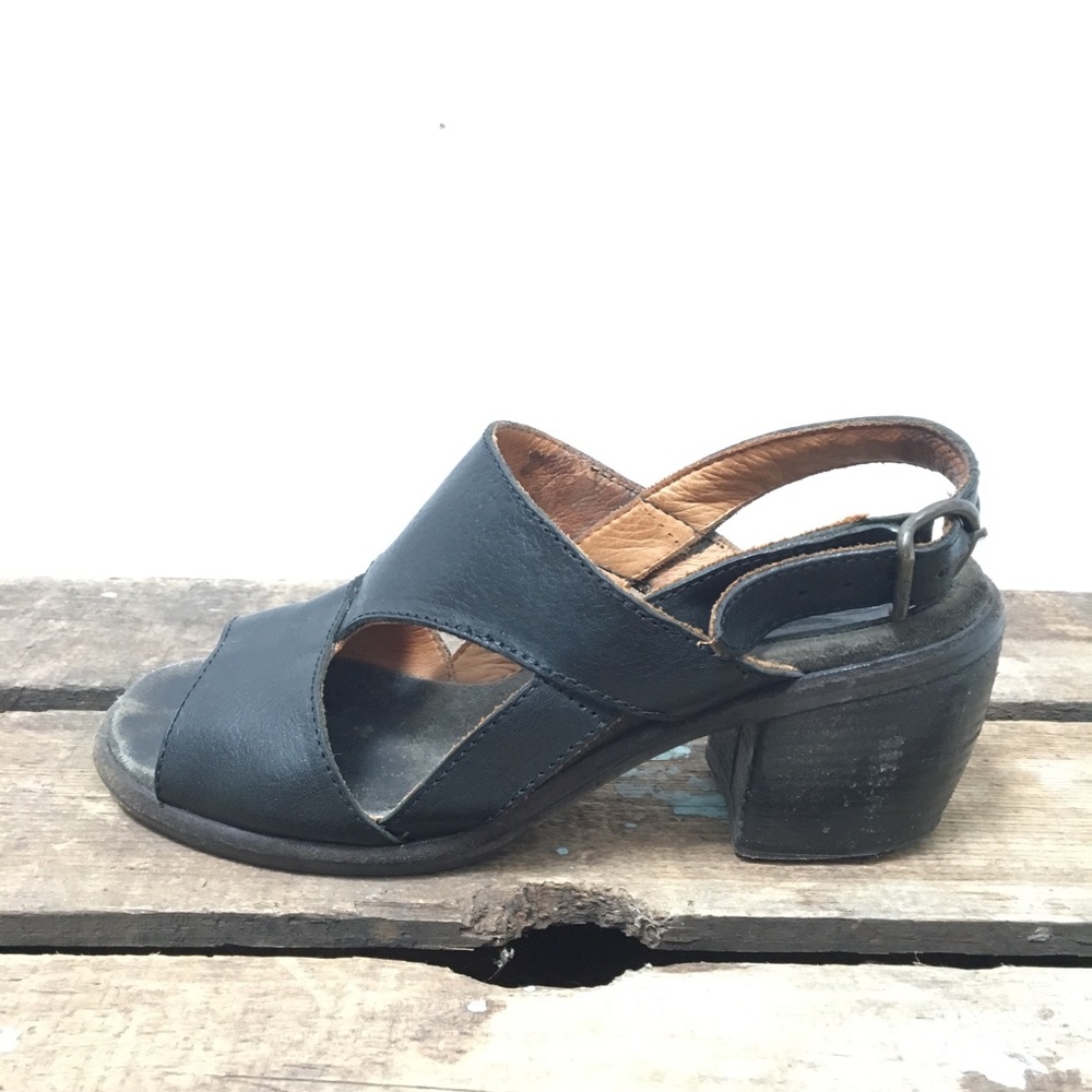 Fiorentini & Baker Geometric Stacked Heel Sandals